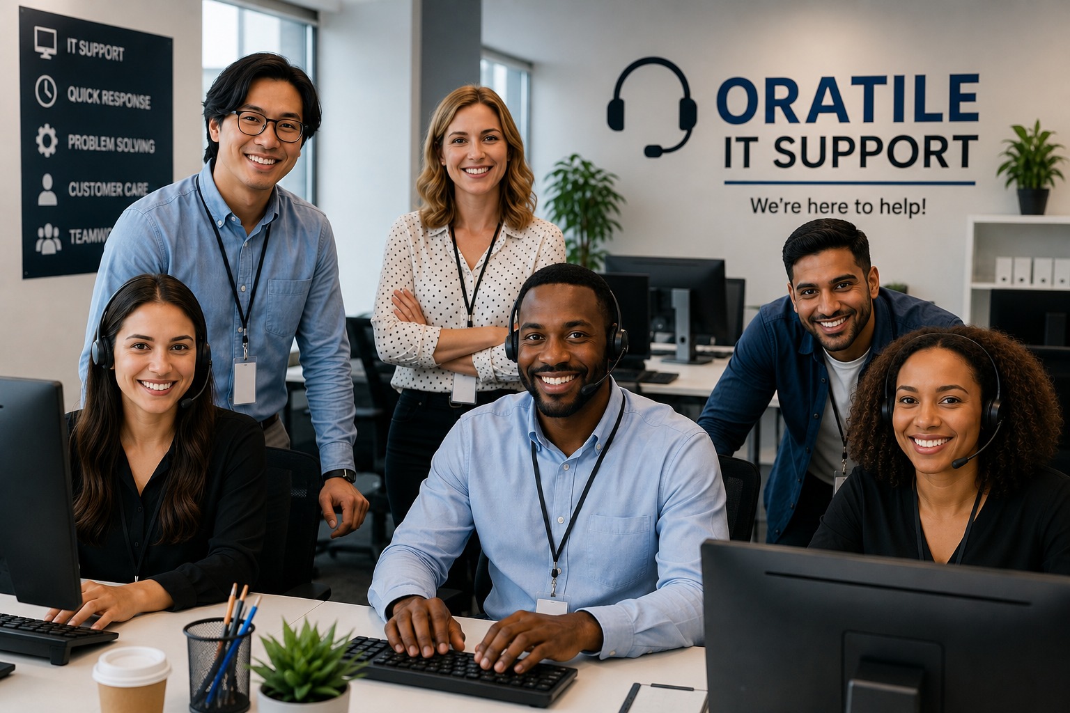 IT support technician providing professional technology support
